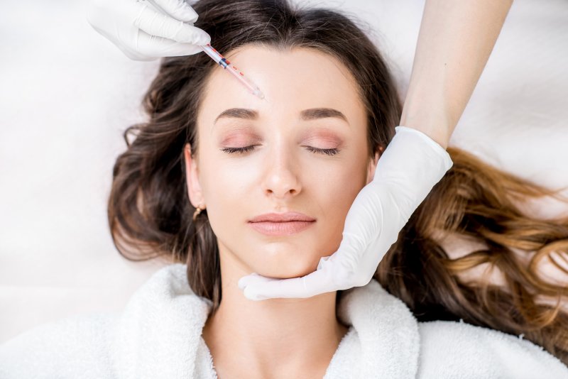 a patient undergoing BOTOX treatment